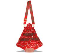 CEALXHENY Christmas Purse for Women Beaded Xmas Tree Reindeer Snowflake Bell Crossbody Shoulder Bag Christmas Accessories, Multicolor, Style D