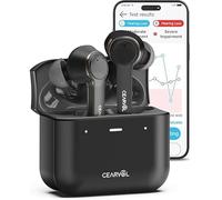 Cearvol Hearing Amplifiers for Adults with Bluetooth Customizable App Streaming Ability iOS Android App Rechargeable with Portable Charging Case for Mild to Moderate Hearing Loss (Black)