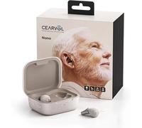Cearvol Nano Hearing Amplifier for Adults, Discreet ITC Rechargeable Devices with All-in-one Case Control, 54H Battery, No Bluetooth or App Needed (Starlight)