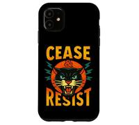 Cease and Resist Panther Rebellion Statement Graphic Case for iPhone 11