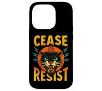 Cease and Resist Panther Rebellion Statement Graphic Case for iPhone 14 Pro