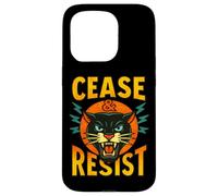 Cease and Resist Panther Rebellion Statement Graphic Case for iPhone 15 Pro