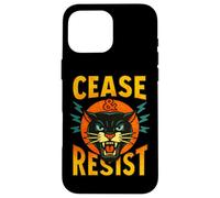Cease and Resist Panther Rebellion Statement Graphic Case for iPhone 16 Pro Max