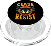 Cease and Resist Panther Rebellion Statement Graphic PopSockets PopGrip for MagSafe