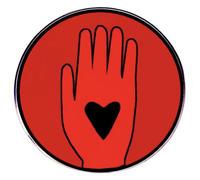 Ceasefire Gaza Cease Fire Red Hand Heart Free Palestine End the Occupation Palestinian Flag Human Rights State West Bank East Jerusalem Apartheid 1.2" Enamel Pin Badge, 3.05 cm, Enamel, enamel