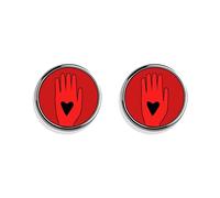 Ceasefire Pins Round Ceasefire Button Pins Pray for Peace Sign Pins Red Hand Badge Stop War Enamel Pin Pray for Peace Gifts, Metal, no gemstone