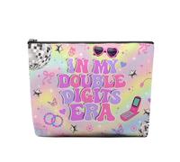 CEASQVAA 13 Year Old Gift Ideas Makeup Bag, 13th Birthday Gifts for Women, Funny 2011 Birthday Decorations Makeup Bags for Her, Sister, Daughter, Niece, Cute Cosmetic Bags Travel Pouch, Double Digits