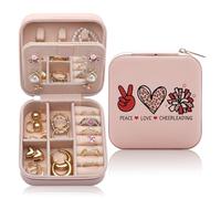 CEASQVAA Cheerleading Gifts Jewelry Box for Women, Gifts for Cheer-leading Women Friends, Cheerleader Gifts Stuff Accessories Cheer Team Small Travel Jewelry Case Organizer for Women