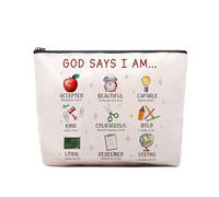 CEASQVAA Funny Makeup Bag for Cousin Gifts for Women Friends Travel Makeup Bag, Teacher2