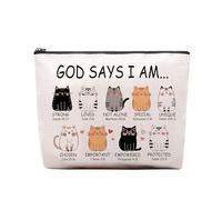 CEASQVAA Horses Gifts for Women - Equestrian Travel Bag, Cosmetic Pouch, Cowgirl Makeup Bag, cat4