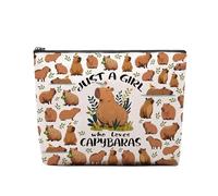 CEASQVAA Horses Gifts for Women Horse Makeup Bag Horses Lover Cowgirl Equestrian Travel Bag Cosmetic Pouch Horses Cosmetic Bag Horseshoe Horse Stuff, capybara