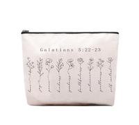 CEASQVAA Makeup Cosmetic Bag for Womeng Coworker Birthday Gift Makeup Bag Gift for Colleague Friend, Bible Verse
