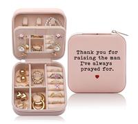 CEASQVAA Mother of The Groom Gifts Jewelry Box, Mother of The Groom Gifts From Bride, Mother's Day Gift for Mother In Law, Thank You For Raising The Man I've Always Prayed For Jewelry Case