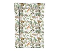 Ceba Deluxe Unisex Baby Waterproof Changing Mat with Raised Edges - Colourful Safari Animals