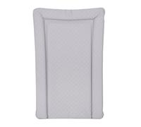 Ceba Deluxe Unisex Baby Waterproof Changing Mat With Raised Edges Quilted Caro Grey