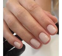 Ceboic 24Pcs Short Square False Nails Nude Pink Press on Nails French Pure Colour Fake Nails Kit Full Cover Acrylic Nails Tip Glossy Stick on Nails for Women Girls Nail Art Decorations