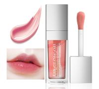 Ceboic Hydrating Lip Glow Oil, Moisturizing Lip Oil, Long Lasting Plumping Lip Gloss Non-Sticky Transparent Toot Lip Balm, Tinted Lip Prevents Lip Lines and Dry Cracked Lips (Pink)