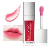 Ceboic Hydrating Lip Glow Oil, Moisturizing Lip Oil, Long Lasting Plumping Lip Gloss Non-Sticky Transparent Toot Lip Balm, Tinted Lip Prevents Lip Lines and Dry Cracked Lips (Cherry)