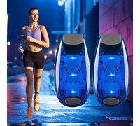 Ceboic LED Safety Lights, 2 Pack Super Bright Clip On Strobe Light High Visibility Bike Tail Light, Running Lights with 3 Lighting Modes for Joggers, Kids, Dogs, Bicycle, Walking (Blue)