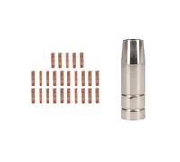 Cebora 130 & 110 / Snap On 130 1x Shroud/Nozzle & 25x 0.8mm Welding Tips