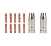 Cebora 130 & 110 / Snap On 130 2X Shroud/Nozzle & 10x 0.8mm Welding Tips