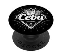 Cebu Island Philippines Coconut Retro Vacation Vintage PopSockets Adhesive PopGrip