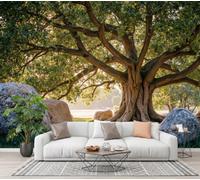 CECE&COLE Ancient Trees On The Grassland Silk Wallpaper 450×315 CM