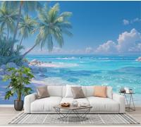 CECE&COLE Coconut Grove Coast Mural Wallpaper for Living Room Bedroom Decor
