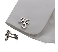 CECE&COLE Custom Initials Cufflinks for Men - Personalize Letter Cuff Links,Monogram Initial-Engraved Wedding Cuff Links for Men Groom Boy,Wedding Jewelry Gifts For Groom
