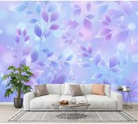 CECE&COLE Dreamy Watercolor Botanical Mural Wallpaper for Living Room Bedroom Decor | Gradient Leaf Wall Mural, Wall Art, Silk Photo Wallpaper 3D Effect, 450×315 CM