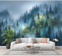 CECE&COLE Fog Forest Mural Wallpaper for Living Room Bedroom Decor