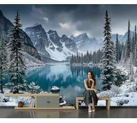 CECE&COLE Snow-Capped Mountains Lakes Bedroom Large Wall Murals