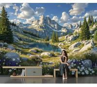 CECE&COLE Valley Scenery Silk Wallpaper 350×256 CM (W×H)