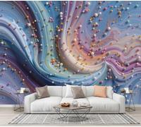 CECE&COLE Wall Mural Abstract Wave Candy Embossing 400×280 CM | Waves Dots, Wallpaper, Silk Premium Art Print Wall Mural, Decoration Poster Picture Design
