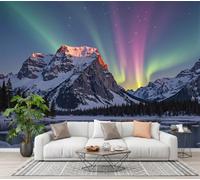 CECE&COLE Wall Mural Aurora Mountain Lake 400×280 CM