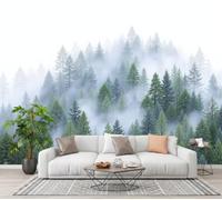 CECE&COLE Wall Mural Misty Pine Forest 450×315 CM