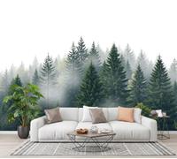 CECE&COLE Wall Mural Pine Forest Mist 450×315 CM