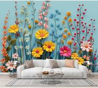 CECE&COLE Wall Murals 3D Flowers Plants Relief Large Photo Wallpaper | Branches Berry Wall Stickers XXL Poster Picture Home Decoration for Living Room, Bedroom, Office, Dining Room