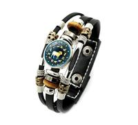 CECE&COLE Zodiac Bracelet For Men Women,Luminous Handmade Multi-Layered Beaded Bracelet,Zodiac Signs Bracelet Star Sign Constellation Capricorn Scorpio Libra Horoscope Bracelet Gifts,Aries,20.5Cm