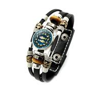 CECE&COLE Zodiac Bracelet For Men Women，Luminous Handmade Multi-Layered Beaded Bracelet,Zodiac Signs Bracelet Star Sign Constellation Capricorn Scorpio Libra Horoscope Bracelet Gifts,Pisces,20.5Cm