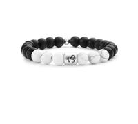 CECE&COLE Zodiac Constellation Bracelet For Birthday, Natural Stone Bead 8Mm Frosted White Turquoise Bracelet Lucky Horoscope Birthday Gift For Girls Kids Women,Capricorn,21Cm