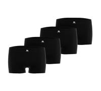 CECEBA Mens Boxer Shorts 4-Pack - Solid Logo Underwear Black/Grey
