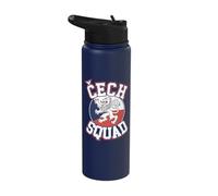 Cech Squad Lion Flag Republic Pride Heritage Culture Czech Stainless Steel Insulated Water Bottle