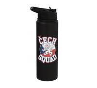 Cech Squad Lion Flag Republic Pride Heritage Culture Czech Stainless Steel Insulated Water Bottle