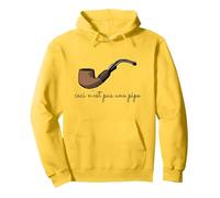 Ceci N'est Pas Une Pipe Cute Art This is Not a Pipe Pullover Hoodie, Adult Unisex, Lemon, M