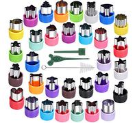 CECIAOAIME Mini Cookie Cutter Set 30 pcs for Kids Vegetable Cutters and Fruit Stamp Mold Different Shapes and Sizes Stainless Steel