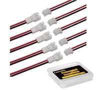 Cecicebb 10pcs JST-PH 2.0 Male and Female Connector Cable 80mm Wire Cables for Battery JJRC H36 H67 Blade Inductrix E010 E013