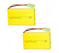 Cecicebb 9.6V 800mAH Ni-Cd AA Battery Pack Rechargeable with Mini Tamiya Connector Plug for Remote Control Electric Car Toys 2 Pack