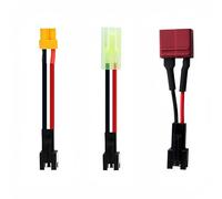 Cecicebb SM2P to XT30 and SM2P to Mini Tamiya and SM-2P to Deans T Plug Convert Connector Adapter Cable with 16awg Silicone Wire for RC FPV Drone Car Boat