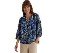 Cecil 3/4 Sleeve Blouse with Turn-Up and Print Urban Dark Blue S